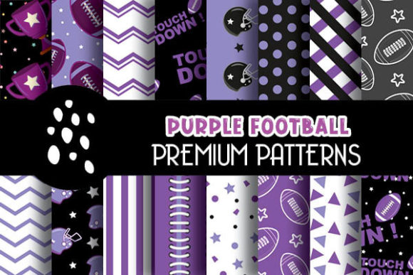 Download Purple Football Digital Papers Patterns - Digital paper Collection