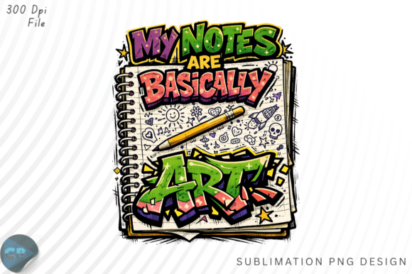 Download MY NOTES ARE BASICALLY ART PNG - Premium Bundle