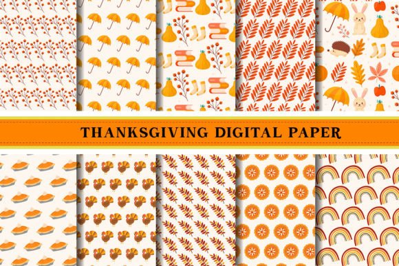 Download Thanksgiving Digital Paper Pattern - Digital paper Collection