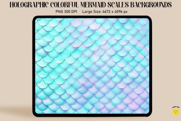 Download Holographic Mermaid Scales Background - Mermaid Collection