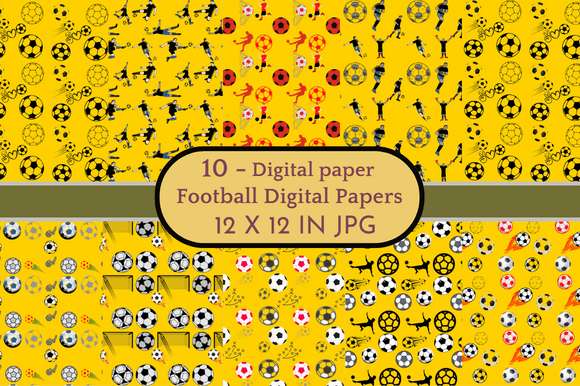 Download Football Digital Papers Patterns - Digital paper Collection