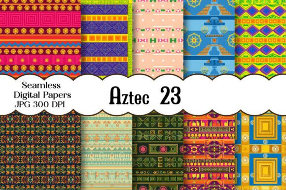 Download Aztec Digital Paper Set - Digital paper Collection
