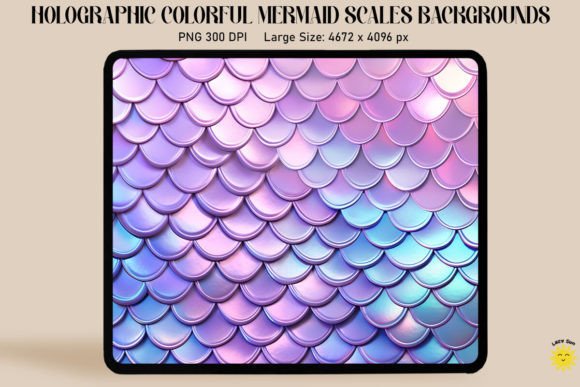 Download Holographic Mermaid Scales Background - Mermaid Collection