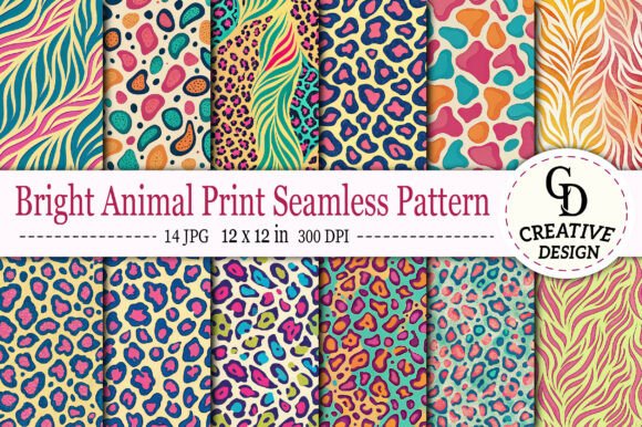 Download Bright Animal Print Seamless Pattern - Animal Collection