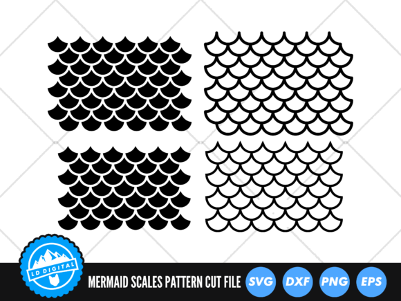 Download Mermaid Scales Pattern SVG | Scallop SVG - Mermaid Collection
