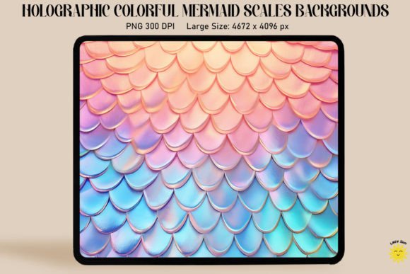 Download Holographic Mermaid Scales Background - Mermaid Collection