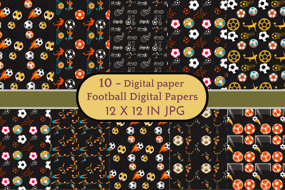 Download Football Digital Papers Patterns - Digital paper Collection
