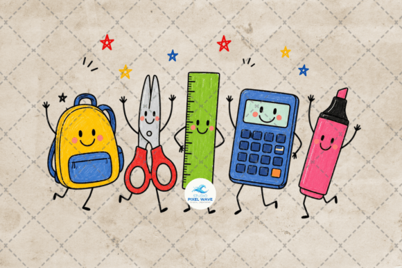 Download Happy School Supply Doodles Png - Premium Resources