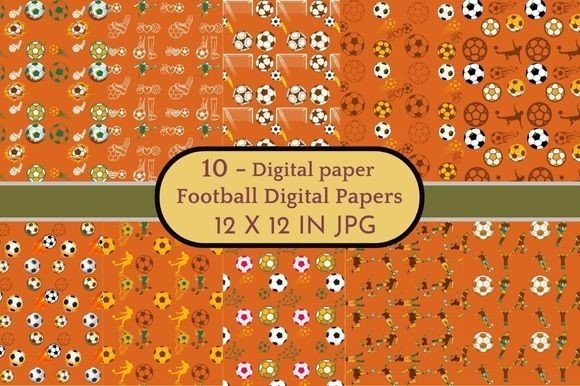 Download Football Digital Papers Patterns - Digital paper Collection