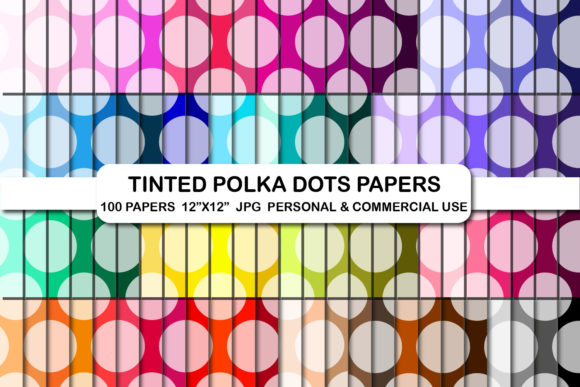 Download Tinted Polka Dots Pattern Digital Papers - Digital paper Collection