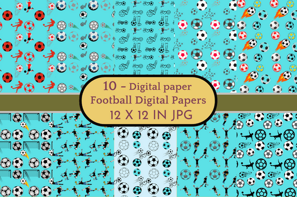 Download Football Digital Papers Patterns - Digital paper Collection
