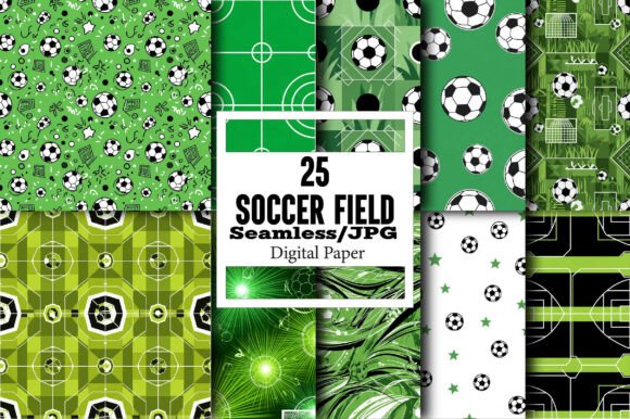 Download Seamless Soccer Field Digital Papers - Digital paper Collection