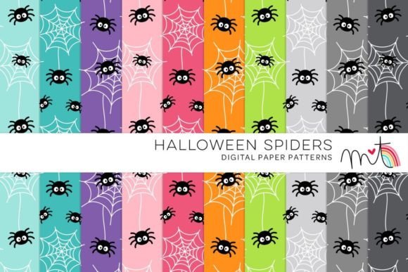 Download Halloween Spiders Digital Papers - Digital paper Collection