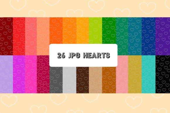 Download Cute Hearts Paper Pack of 26 - Hearts paper Collection