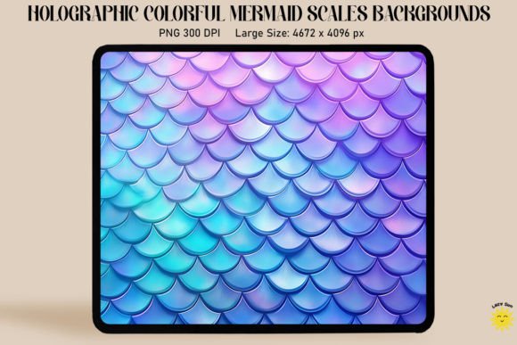 Download Holographic Mermaid Scales Background - Mermaid Collection