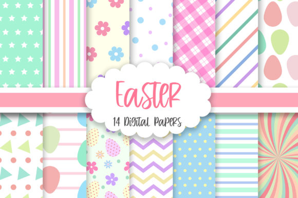 Download Easter Digital Papers, Pastel Background - Digital paper Collection