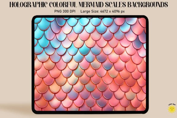 Download Holographic Mermaid Scales Background - Mermaid Collection