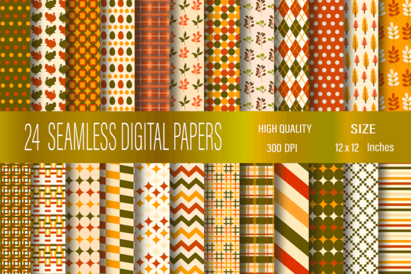 Download Thanksgiving Digital Paper Pack - Digital paper Collection