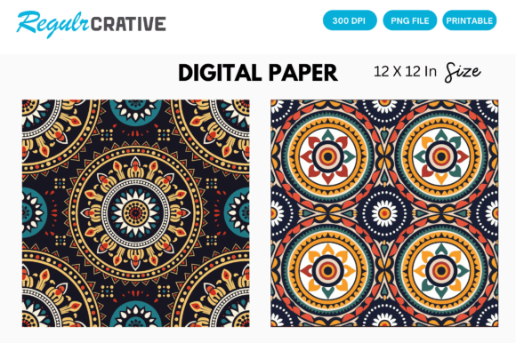 Download Aztec Tribal Digital Paper Backgrounds - Digital paper Collection