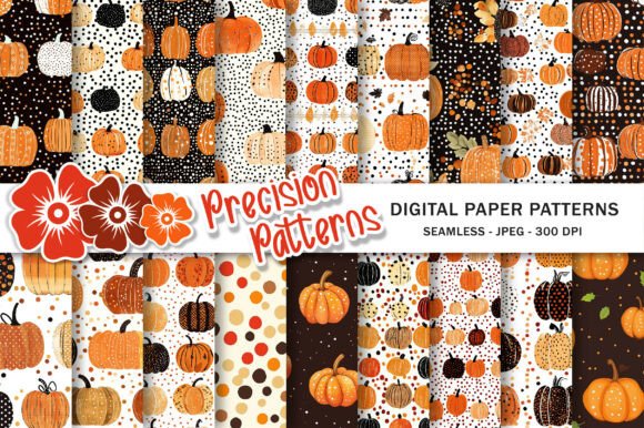 Download Polka Dots Pumpkin Digital Paper - Digital paper Collection