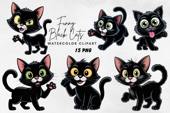 Download Funny Black Cats Sublimation PNG - Black cats Collection