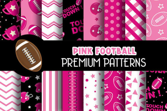 Download Pink Football Digital Papers Patterns - Digital paper Collection