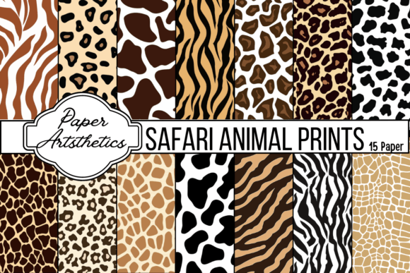 Download Safari Animal Print Digital Paper - Animal Collection