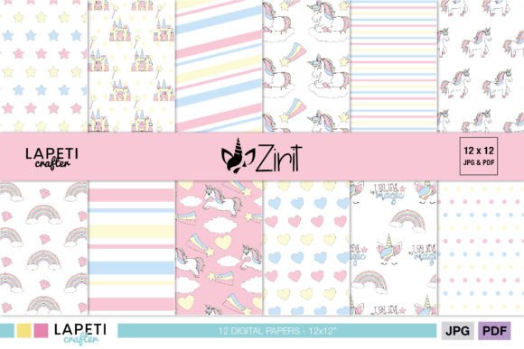 Download Unicorn Digital Paper Pack - Digital paper Collection