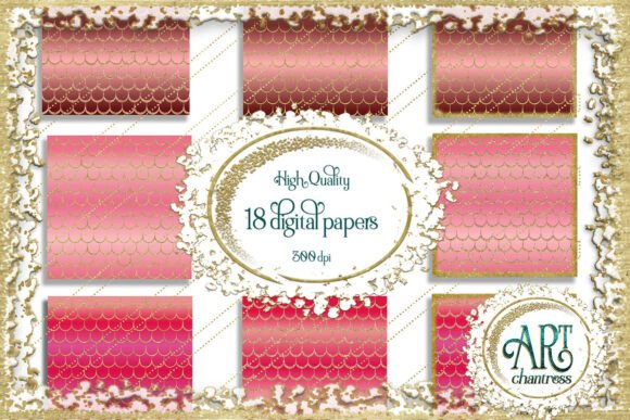 Download Mermaid Scale Blush Pink Digital Papers - Digital paper Collection