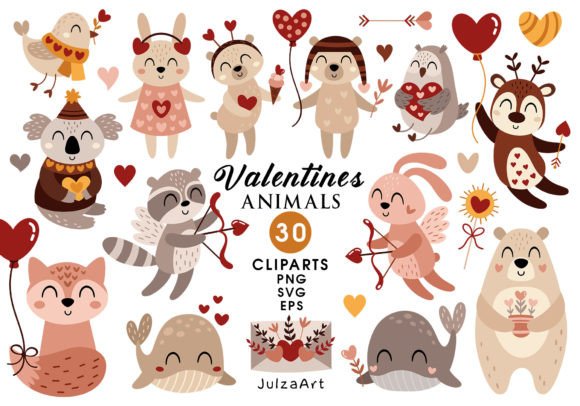Download Valentines Day Clipart, Valentine Animal - Animal Collection