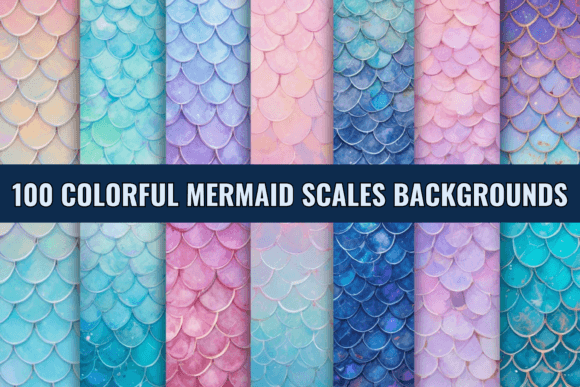 Download Colorful Mermaid Scales Backgrounds 1 - Mermaid Collection