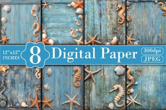 Download Mermaid Nursery Junk Digital Paper - Digital paper Collection