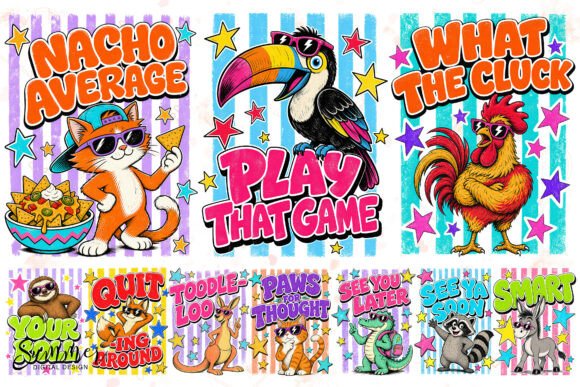 Download Retro Summer Animal Pun Sublimation PNGs - Premium Resources