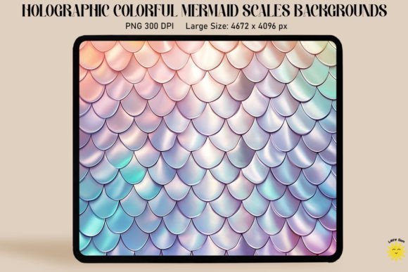 Download Holographic Mermaid Scales Background - Mermaid Collection