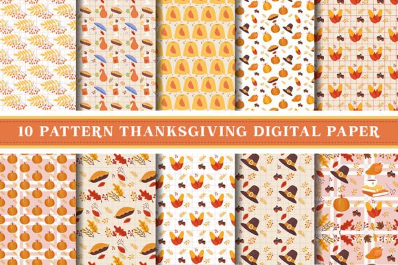 Download Thanksgiving Digital Paper Pattern - Digital paper Collection