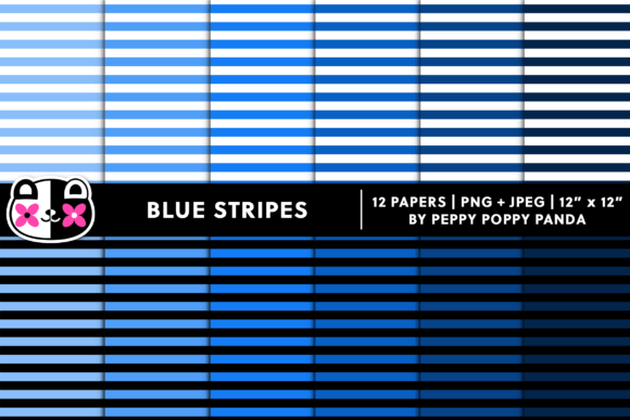 Download Cute Blue Stripes Pattern Digital Paper - Digital paper Collection