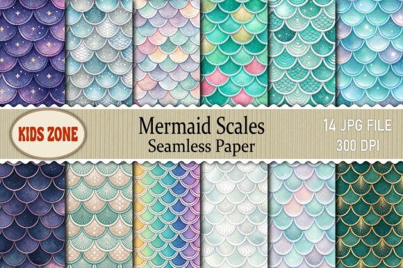 Download Mermaid Scales Seamless Paper - Mermaid Collection