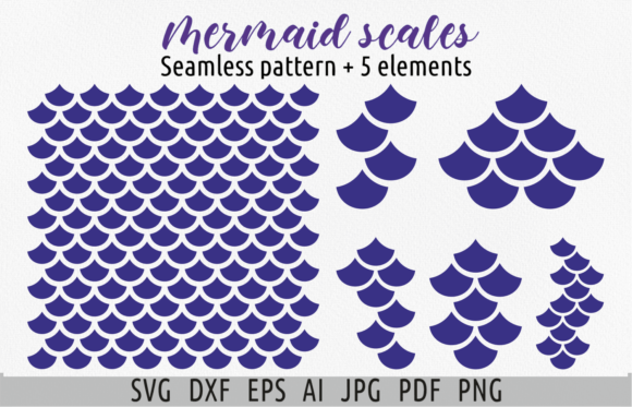 Download Mermaid Scales Seamless Pattern Svg Png - Mermaid Collection