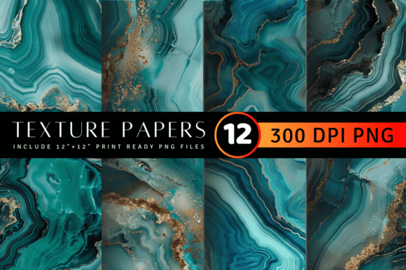 Download Luxury Teal Agate Texture Digital Paper - Digital paper Collection