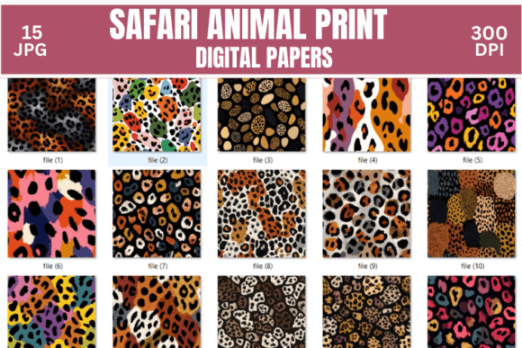 Download Safari Animal Print Digital Paper - Animal Collection