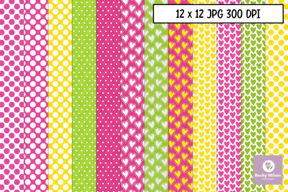 Download Pokadots and Hearts Paper Pack - Hearts paper Collection