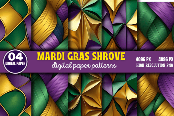 Download Mardi Gras Shrove Digital Paper Pattern - Digital paper Collection