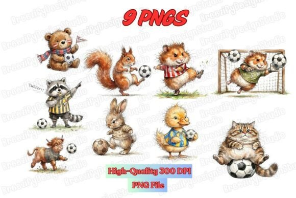 Download Soccer Animals 2026 PNG, Funny Football - Animal Collection