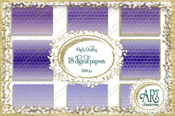 Download Mermaid Scale Tail Violet Digital Papers - Digital paper Collection