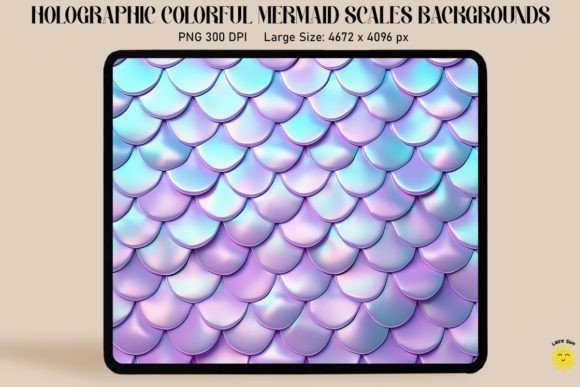 Download Holographic Mermaid Scales Background - Mermaid Collection