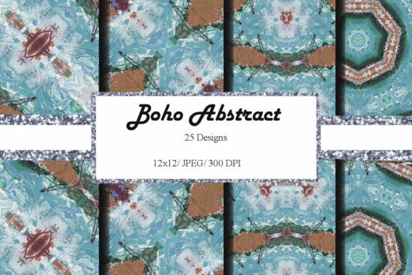 Download 12x12 Digital Paper Boho Abstract Old - Digital paper Collection
