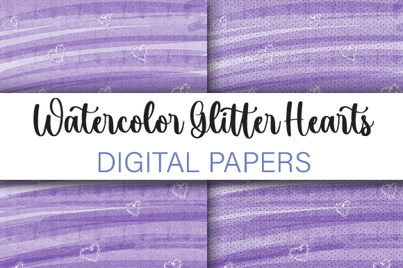 Download Valentines Day Watercolor Hearts Paper - Hearts paper Collection