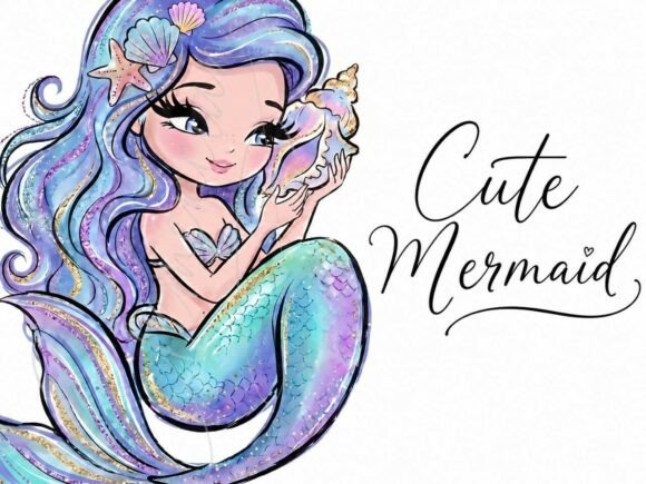 Download Pastel Mermaid Clipart PNG Fantasy - Mermaid Collection