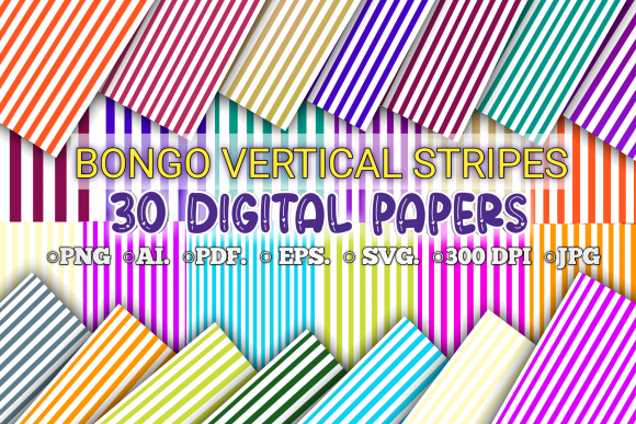 Download Bango Vertical Stripes Digital Papers - Digital paper Collection