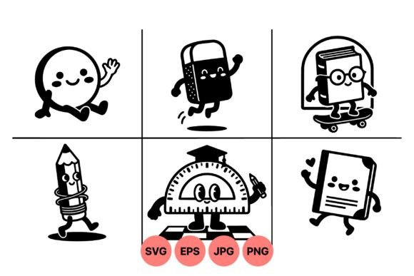 Download Cute School Supplies Clipart Set - Premium Bundle